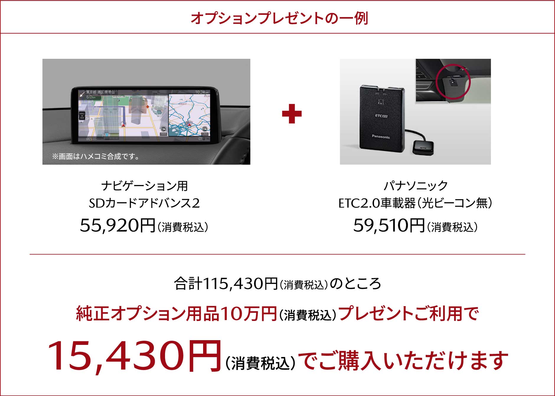 オプションプレゼントの一例