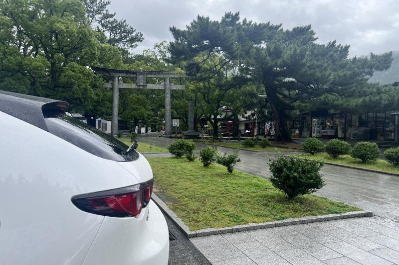 松陰神社にて 「学問の神」として境内には松陰ゆかりの史跡が点在。