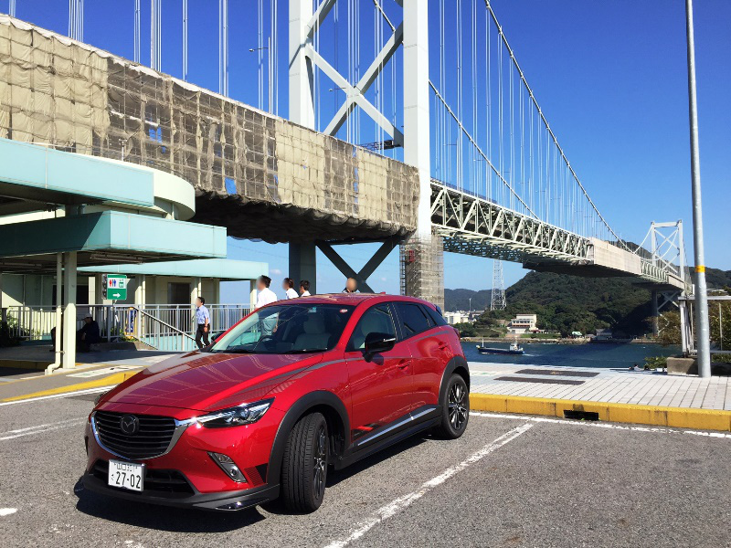 関門橋は、残念ながら工事中でした。