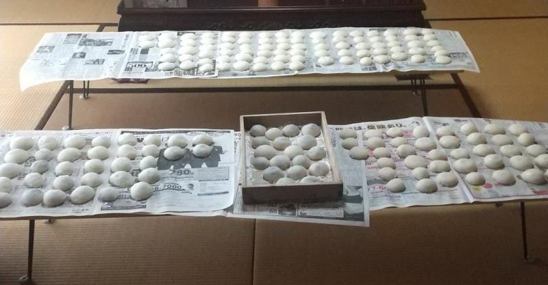 餅米、総重量９キロ使用しました♪